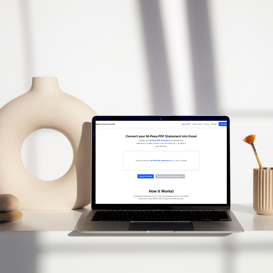 Mpesa PDF Statement to Excel (Next.js, TypeScript)